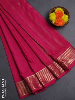 Pink Semi Mysore Silk Saree