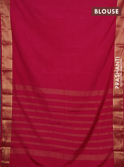 Pink Semi Mysore Silk Saree