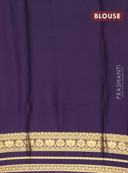 Pink & Violet Semi Mysore Silk Saree