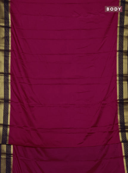Pink & Violet Semi Mysore Silk Saree