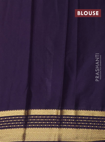 Pink & Violet Semi Mysore Silk Saree