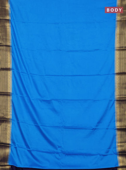 Cs Blue & Navy Blue Semi Mysore Silk Saree