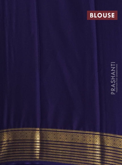 Cs Blue & Navy Blue Semi Mysore Silk Saree