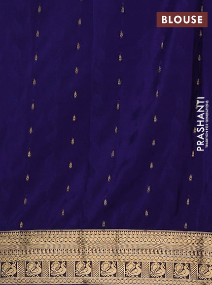 Cs Blue & Navy Blue Semi Mysore Silk Saree