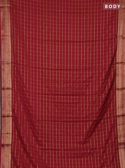 Red Semi Mysore Silk Saree