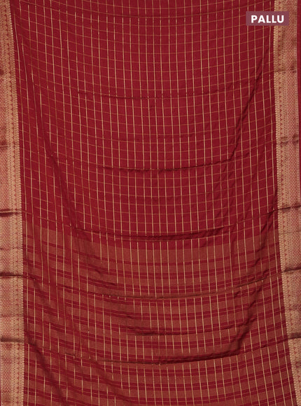 Red Semi Mysore Silk Saree