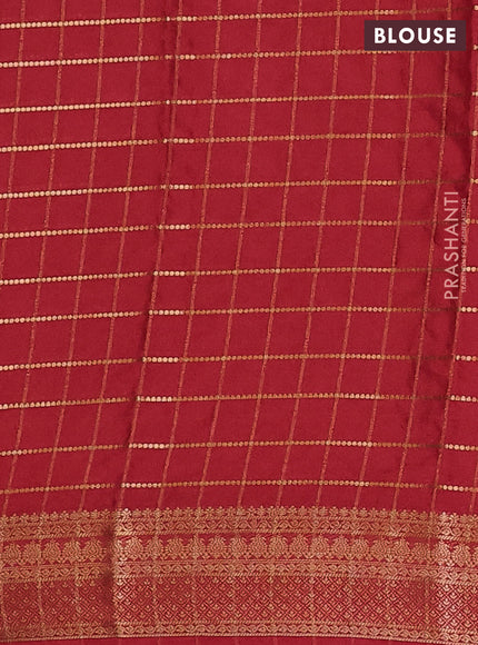 Red Semi Mysore Silk Saree