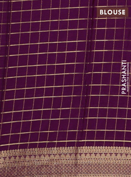 Wine Semi Mysore Silk Saree