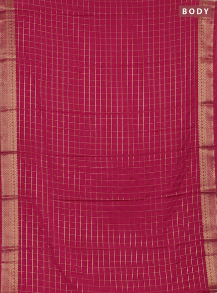 Pink Semi Mysore Silk Saree