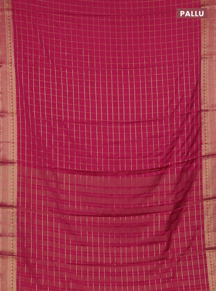 Pink Semi Mysore Silk Saree