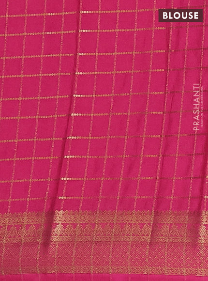 Pink Semi Mysore Silk Saree