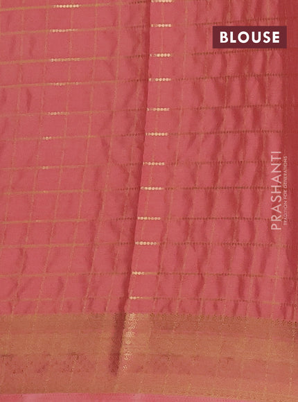 Peach Semi Mysore Silk Saree
