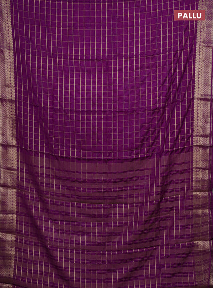 Purple Semi Mysore Silk Saree