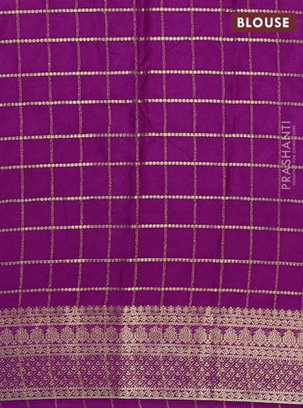 Purple Semi Mysore Silk Saree