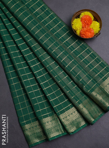 Green Semi Mysore Silk Saree