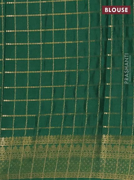 Green Semi Mysore Silk Saree