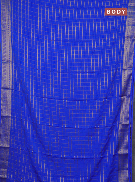 Royal Blue Semi Mysore Silk Saree