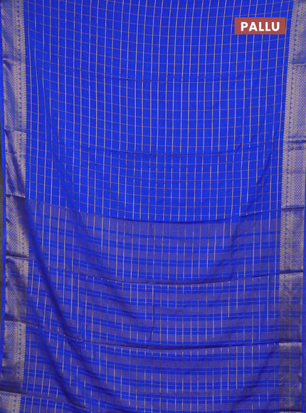 Royal Blue Semi Mysore Silk Saree