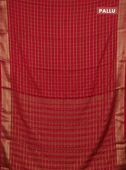 Maroon Semi Mysore Silk Saree