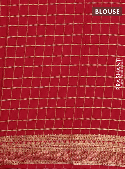 Maroon Semi Mysore Silk Saree
