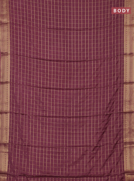 Mauve Pink Semi Mysore Silk Saree