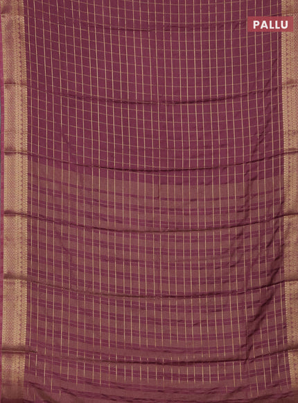 Mauve Pink Semi Mysore Silk Saree