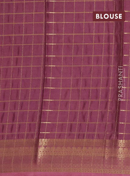 Mauve Pink Semi Mysore Silk Saree