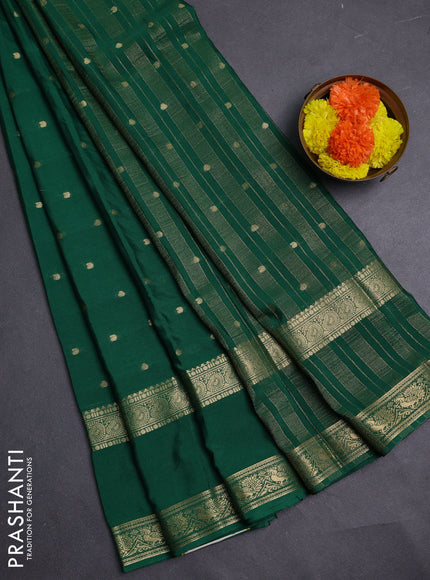 Green Semi Mysore Silk Saree
