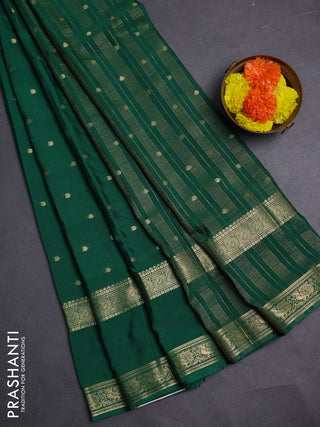 Green Semi Mysore Silk Saree