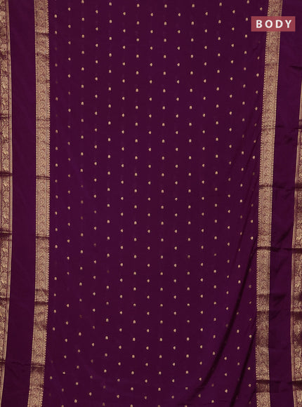 Purple Semi Mysore Silk Saree