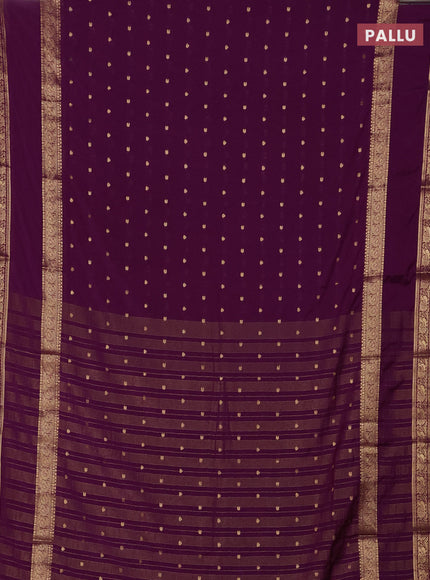 Purple Semi Mysore Silk Saree