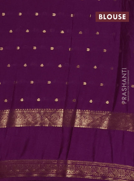 Purple Semi Mysore Silk Saree