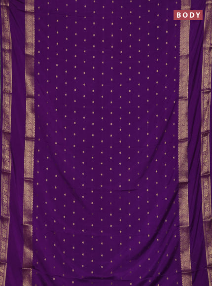 Violet Semi Mysore Silk Saree