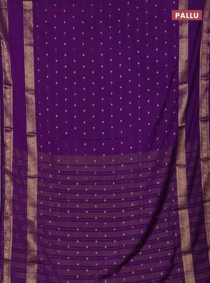 Violet Semi Mysore Silk Saree