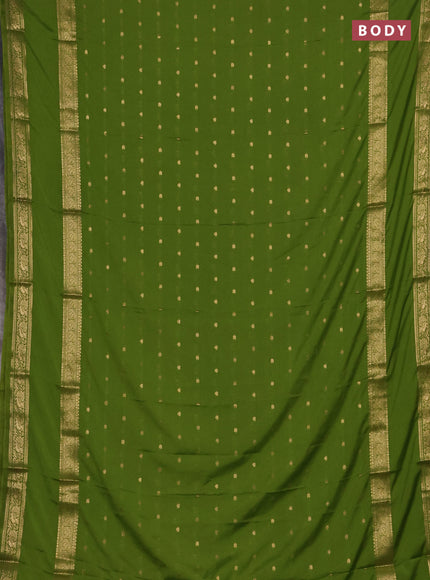 Green Semi Mysore Silk Saree