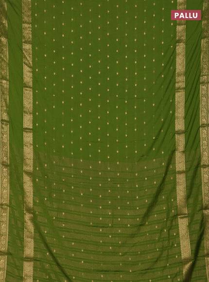 Green Semi Mysore Silk Saree