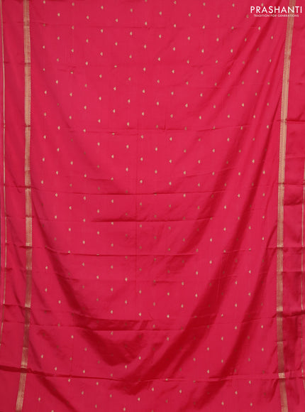 Peach Pink Semi Mysore Silk Saree
