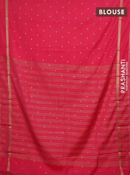 Peach Pink Semi Mysore Silk Saree