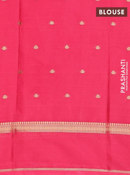 Peach Pink Semi Mysore Silk Saree