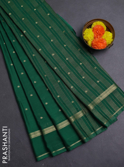 Green Semi Mysore Silk Saree
