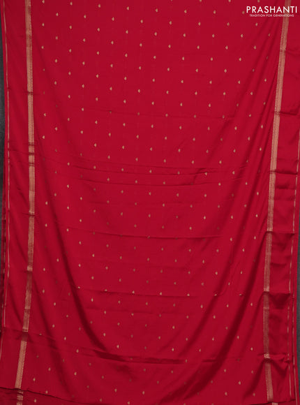 Red Semi Mysore Silk Saree