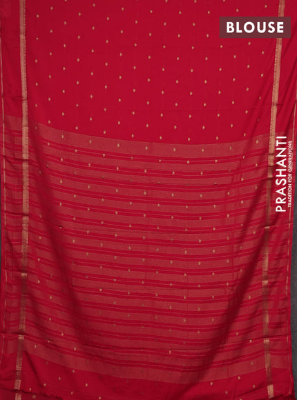 Red Semi Mysore Silk Saree