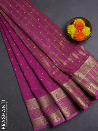 Onion Pink Semi Mysore Silk Saree