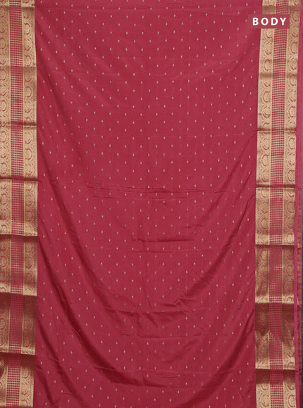 Peach Semi Mysore Silk Saree