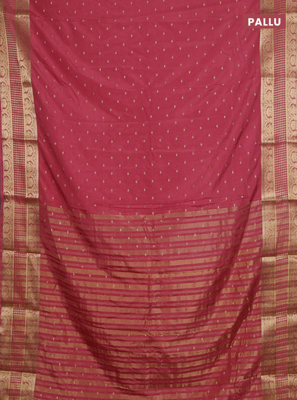 Peach Semi Mysore Silk Saree
