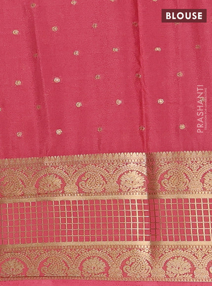 Peach Semi Mysore Silk Saree