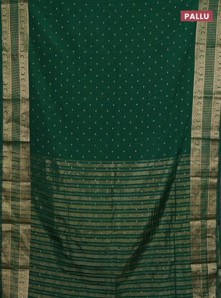 Green Semi Mysore Silk Saree