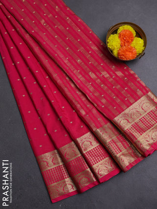Pink Semi Mysore Silk Saree