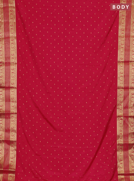 Pink Semi Mysore Silk Saree