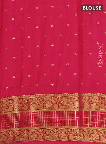 Pink Semi Mysore Silk Saree